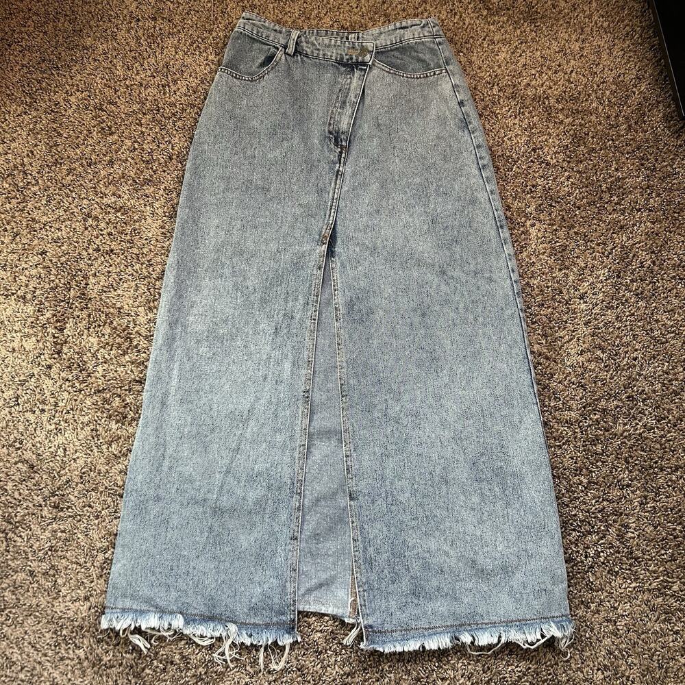 Avenue Zoe Jaymes Denim Maxi Skirt Size Medium